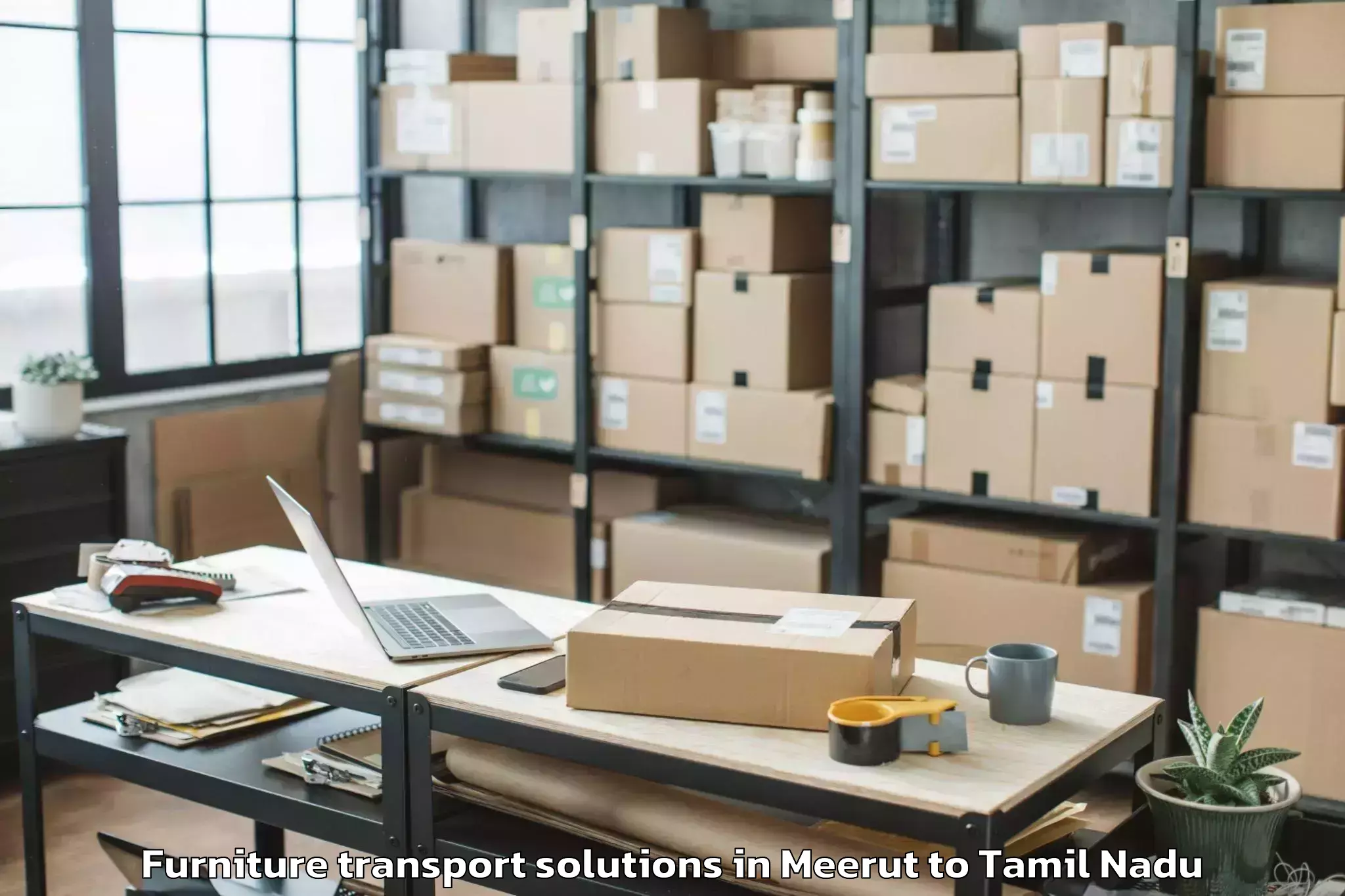 Expert Meerut to Nandambakkam Furniture Transport Solutions